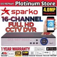 SPARKO 16CH 2.0MP 4.0MP 1080P CCTV DVR 16-CH 16 CHANNEL AHD Digital Video Recorder Full HD P2P View 