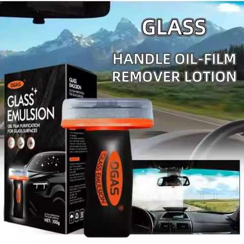 Car Glass Oil Film Remover Automotive Glass Sponge Cleaning Brush Front Inner Windshield Glass Oil F