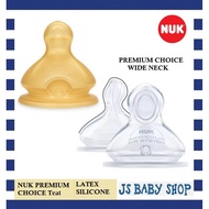 NUK Silicone PC Teat / Latex Teat S1 0-6m / S2 6-18M S / M / L size - 2PCS