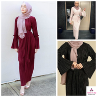 Muslimah Jubah Long Dress Fashion Jubah Muslimah Moden Jubah Fashion Abaya Pleated Ironless