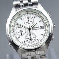 Near MINT SEIKO Chronograph 7T32-7C60 Date Alarm Quartz 39mm Men's Watch 1996