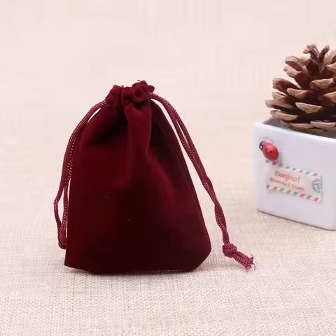 10/50pcs Velvet Jewelry Display Bag Pouch Fashion Flannel Bags Gift Packing Jewelry Gift Display Pac