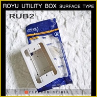 ✗ ☈ ∏ Royu Surface Type Utility Box RUB2 AMCO PVC Housing for Switches and Outlet Wiring Electrical