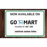 GO MART STICKERS, GRAB MART and shopee mart wall sticker decoration