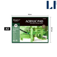 Sổ vẽ giấy vẽ Acrylic Pad khổ A3/A4/A5 200gsm 20 tờ Giorgione