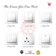 [SIRIM] Crown CE Serires Flush Switch /Switch Socket Outlet