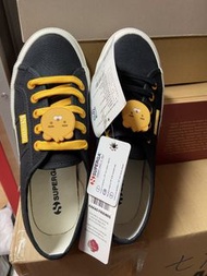 superga 2750 cotu pins kakao 帆布鞋（size 37)
