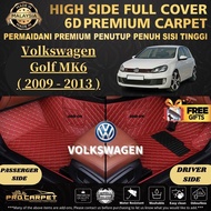 VOLKSWAGEN GOLF MK6 ( 2009 - 2013 ) 6D CAR FLOOR MAT CARMAT 6D PREMIUM LUXURY PU LEATHER CARPET KERE