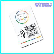 WFBMJ การพิมพ์แบบส่วนบุคคล NFC บัตรรีวิว Google พร้อมรหัส QR สำหรับ Android/iphone Tap URL การเขียนธ