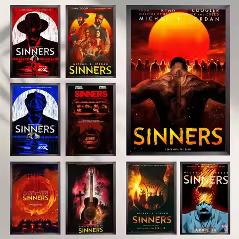 Popular new 2025 S-Sinners Movie Poster HD Versatile Waterproof Wall Decor Self Adhesive Perfect for