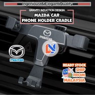 MAZDA Gravity Air Vent Car Mount Tri 360 Deg Rotation Phone Holder Cradle for CX5 CX8 CX30 Mazda3