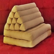 三角枕，2 折，10 個隔層，50 x 120 厘米，Khit 枕頭，靠墊枕頭，木棉枕頭，Khit 圖案木棉床墊。