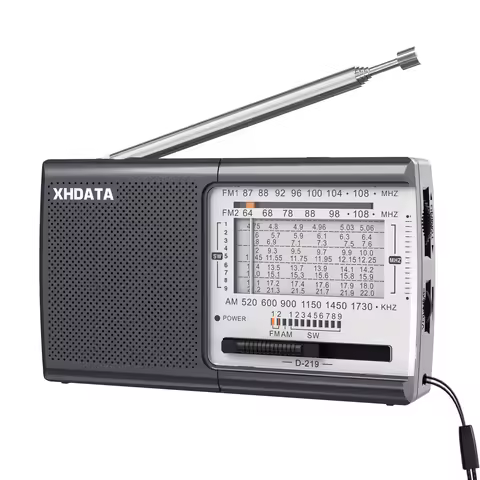 XHDATA D-219/TECSUN R-9012 FM/AM/SW Portable Pocket Reception Radio with Good Sound Headphone Jack f