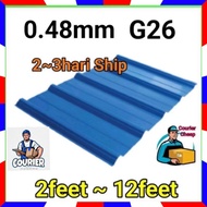 (3hari Ship)0.48mm G26 Metal Deck Paling Tebal (7Feet~12Feet) (MD)