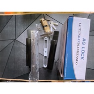 Ag system aluminum door lever lock with square handle installed with Viet Phap 4500 system, PMA syst