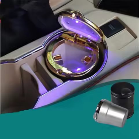 Car-Styling Car Cigarette ashtray with LED lamp For Kia Ceed Mohave OPTIMA Carens Borrego CADENZA Pi