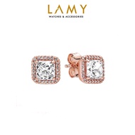Khuyên tai bạc LAMY Square Sparkle Earrings Silver 3048SV - Khuyên tai nữ cao cấp S925 ALE