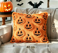 Soft Spooky Halloween Pillow Covers White Black Ghost Burnt Orange Pillowcase Spooky Halloween Decor