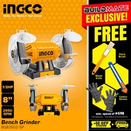 ▥✷INGCO Bench Grinder 8" 1/2HP BG83502-5P +FREE •BUILDMATE• IPT