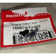 Screw Torx 5x8.7 Bolt L Star Original Honda 16081-KYJ-901