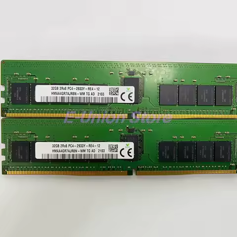 1 Pcs HMAA4GR7AJR8N-WM RAM 32GB DDR4 2933MHz ECC REG RE4 2RΓ8 PC4-2933Y For SK Hynix Memory