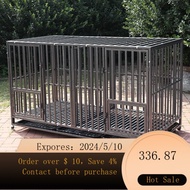 WJ02Free Shipping Dog Cage Oversized Square Tube Cage Large Size Dog Cage Large Dog Cage Rust-Resistant Extra Large Pet