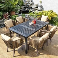 戶外桌椅塑木防雨防曬防腐餐桌椅#室外天台桌椅