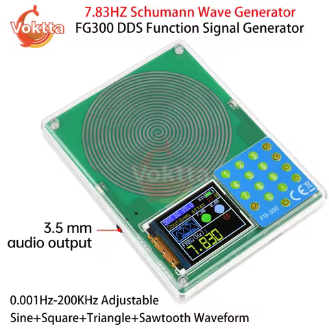 DC 5V 7.83HZ Schumann Wave Generator DDS Function Signal Generator 0.001Hz-200KHz Multiple Waveform