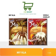 MY VLA PUDING NUTRIJELL 63 GRAM COKLAT VANILA INSTAN BOX MYVLA INSTANT