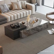 Living Room Modern Italian Small Apartment Tea Table Villa Style Light Household Rock Simple Designe