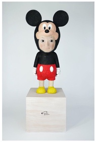 小泉悟 Satoru Koizumi Wood Mickey Sculpture
