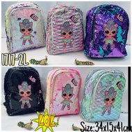 GIRLS' BACKPACK 1717-2L / LOL BACKPACK / BLING-BLING BACKPACK / SCHOOL BACKPACK / IMPORTED BACKPACK 