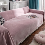 European Four Seasons Simple Tassel Sofa Towel Chenille Sofa Blanket Anti-cat Scratch Cover Leather
