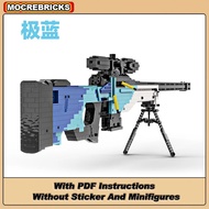 MOC Shootable Game Quân sự Bullets Gun L96A1 AWP Công nghệ Sniper Rifle Fireable khối xây dựng đồ ch