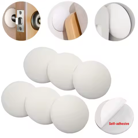 Door Stopper Wall Protector Self Adhesive Reusable Shock Absorbent Gel Door Handle Bumper Knob Silen