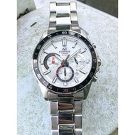 Casio Edifice EFV-550D-7 White Chronograph Stainless Steel Analog Men's Watch
