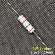 2pcs 5w resistor 1Mohm/ 1Kohm/ 2Kohm/ 3Kohm/ 4.7Kohm/ 5.1Kohm/ 10Kohm/ 20Kohm/ 30Kohm/ 47Kohm/ 100Ko