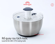 [Chính hãng iMAT] Rổ Quay Vắt Rau IMAT Tách Nước Nhanh Dễ Dùng Chất Liệu Inox 304 Nhựa PP Cao Cấp