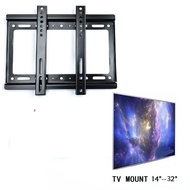 Slim Wall Mount TV Bracket Black for TV size 14" - 32" inch