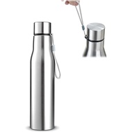 17oz/24oz/32 oz insulated water bottle,Stainless steel sports water bottle with strap; wide mouth le