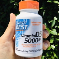 วิตามินดี 3 Vitamin D3: 5000 IU 180 Softgels ( Doctors Best®) D-3