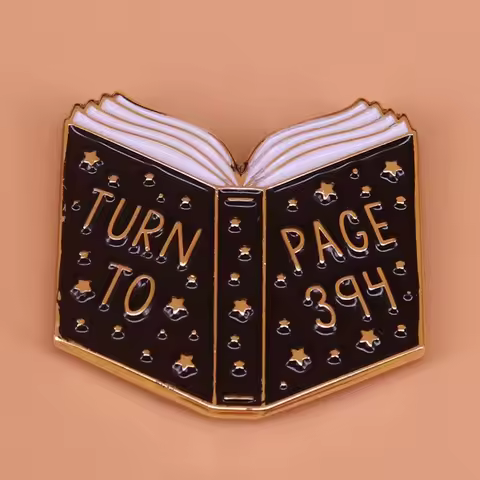Turn to page 394 Lapel Pin Novelty Birthday Gift Idea Severus Snape magic spells Badge Enamel pin