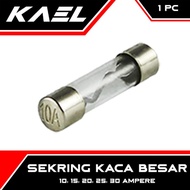 1 PC Large Glass Fuse 20 Ampere 20A 20 A Tube Fuse Glass Fuse