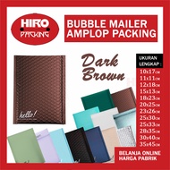 Dark Brown mailer bubble Envelope Polybubble bag Packing Envelope Polymailer Olshop Plain Size 11x11