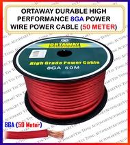ORTAWAY Durable High Performance 8GA/4GA Power Wire Power Cable (50 METER / 30 METER)