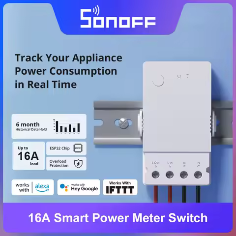 SONOFF POW Origin 16A Smart Power Meter Switch ESP32 Chip Safety Design Overload Protection via eWeL