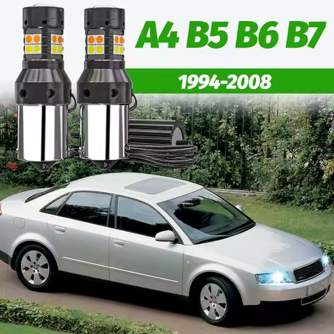 2x Dual Mode Turn Signal+Daytime Running Light Accessories LED DRL For Audi A4 B5 B6 B7 1994-2008 20