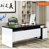 240x160x75cm 8ft Feet Kaki Director Boss Table Boss Chair Set Office Furniture Desk (Table + Chair T