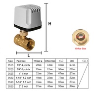 NYGADGET บอลวาล์วไฟฟ้า กันน้ำ ไม่ลดแรงดัน 3 สาย 220V 1/2" - 2" เปิดปิดเอง  อัตโนมัติ motorized Elect