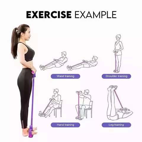 4/6 Tube Pedal Resistance Band Gym Equipment Agility Training Pilates Training Equipment Leg Exercis